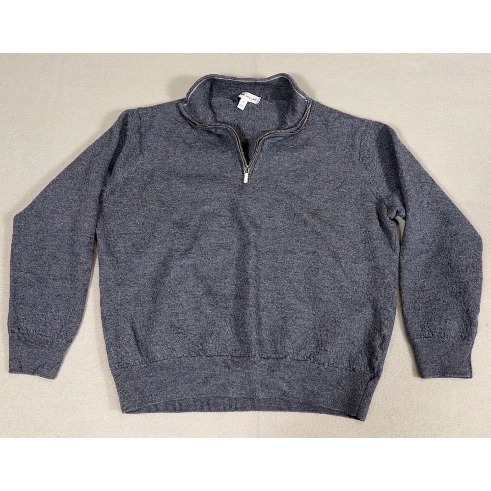 Peter Millar Kids XL Gray Heather Quarter Zip Sweater Mock Neck Pullover 0521